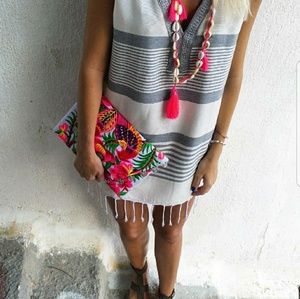 Boho clutch colorful bohochic Bahamian purse